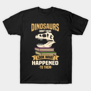 Librarian T Shirts dinosaur literature nerd geek T-Shirt